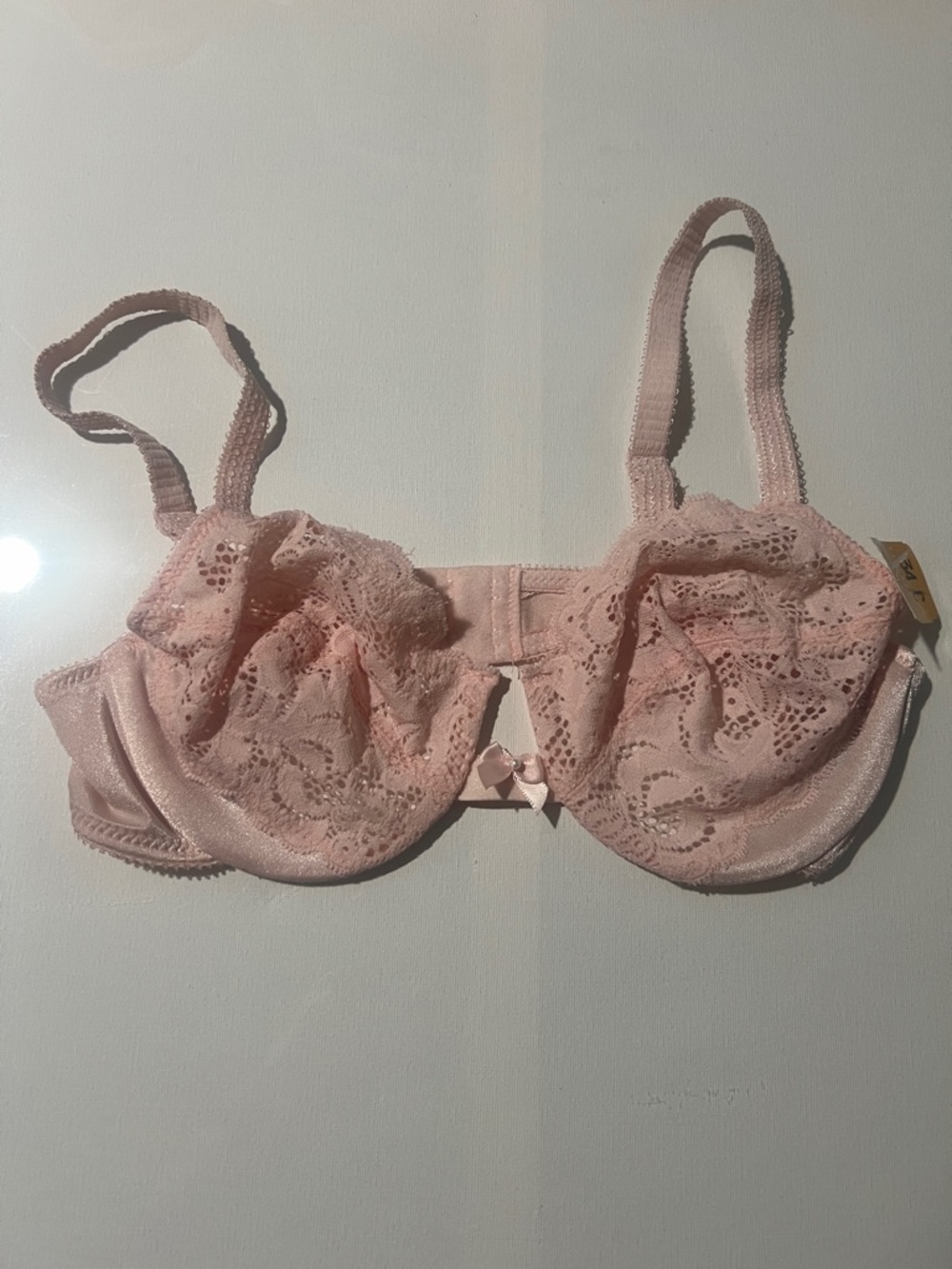 vassarette Pale Pink Lace Underwire Bra